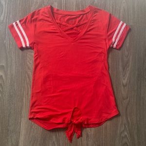 Red Cross-chest Tee